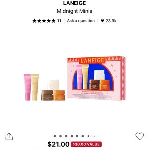LIMITED EDITION LANEIGE Midnight Minis Set !